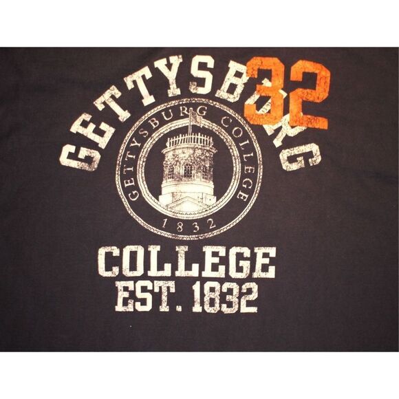 Vintage Jansport Gettysburg College Est 1832 Graphic Navy Blue T-Shirt - Size La - Picture 2 of 4
